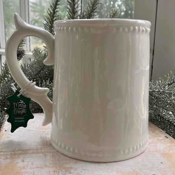 PAIR Merry and Bright Christmas Tree Mugs Tankards - Picture 4 of 8